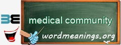 WordMeaning blackboard for medical community